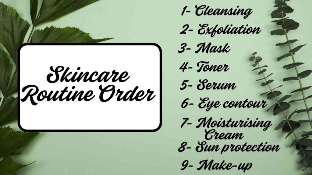 Skincare routine order